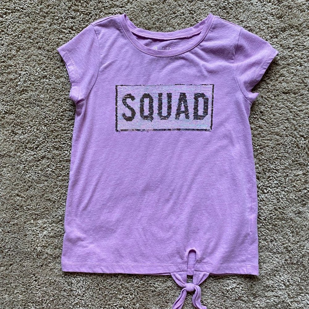 THE CHILDREN's PLACE Girls' Tie Front Flip Sequin